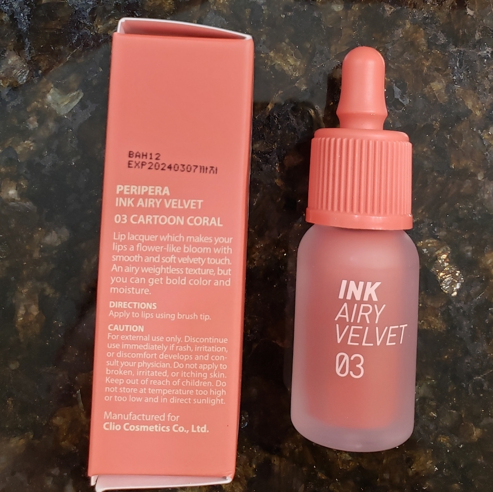 NIB Peripera Ink Airy Velvet 03 Cartoon Coral